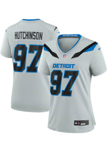 Aidan Hutchinson  Nike Detroit Lions Womens Silver Rivalry Football Jersey