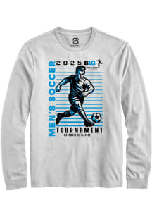 Summit Sportswear Big Ten White 2025 Men's Soccer Tournament Long Sleeve T Shirt