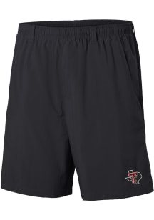 Columbia Texas Tech Red Raiders Mens Black Heat Seal Backcast Shorts