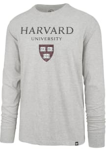 47 Harvard Crimson Grey Premier Franklin Long Sleeve Fashion T Shirt