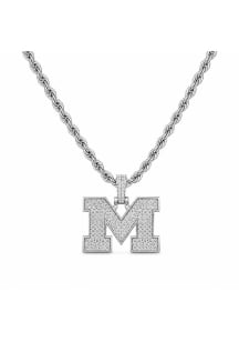 Michigan Wolverines Micro Logo Pendant Mens Necklace