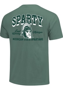 Michigan State Spartans Green Drawn Sparty Short Sleeve T Shirt
