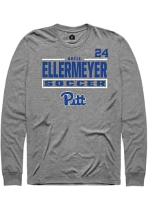 Katie Ellermeyer Pitt Panthers Graphite NIL Stacked Box Long Sleeve Player T Shirt