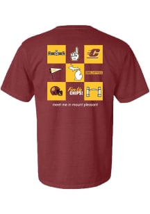 Summit Sportswear Central Michigan Chippewas Womens Maroon Icons Short Sleeve T-Shirt