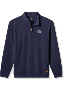 Travis Mathew Penn State Nittany Lions Mens Navy Blue Home Game Long Sleeve Qtr Zip Pullover