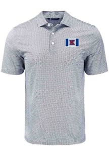 Cutter and Buck Kansas Jayhawks Mens Black K Flag Short Sleeve Polo