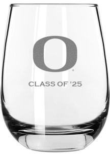 Oregon Ducks Class of 2025 15oz Stemless Wine Glass - White