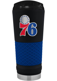 Philadelphia 76ers 24oz Draft Metal Emblem Stainless Steel Tumbler - Black