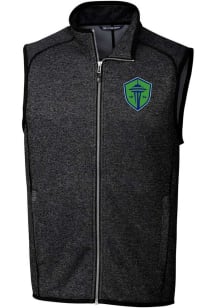 Cutter and Buck Seattle Sounders FC Mens Charcoal Mainsail Sleeveless Jacket