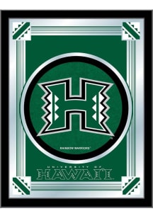 Hawaii Warriors Logo Hanging Back Bar Mirror