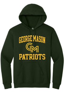 Summit Sportswear George Mason University Mens Green No 1 Primary Long Sleeve Hoodie