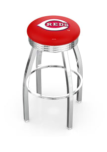 Cincinnati Reds 3 Ring Chrome Seat Pub Stool - Silver