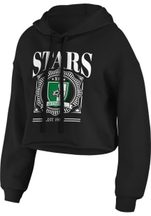 WEAR by Erin Andrews Dallas Stars Womens Black Cropped Hooded Sweatshirt
