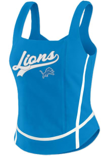 WEAR by Erin Andrews Detroit Lions Womens Blue Square Tank Top