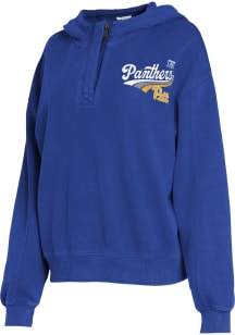 WEAR by Erin Andrews Pitt Panthers Womens Blue Vintage washed Hooded Sweatshirt