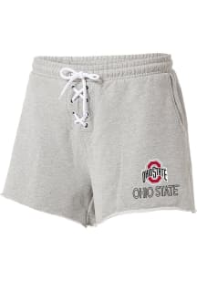 WEAR by Erin Andrews Ohio State Buckeyes Womens Grey Lace Up Classic Shorts