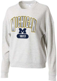 WEAR by Erin Andrews Michigan Wolverines Womens Grey Knitted PJ Set
