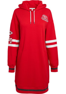 WEAR by Erin Andrews Kansas City Chiefs Womens Red Hoodie Short Sleeve Dress