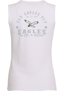 WEAR by Erin Andrews Philadelphia Eagles Womens White Henley Tank Top