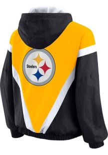 WEAR by Erin Andrews Pittsburgh Steelers Womens Black Windbreaker Light Weight Jacket