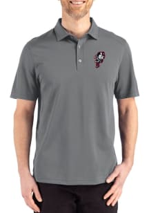 Cutter and Buck Ohio State Buckeyes Mens Graphite Vintage Advantage Refresh Short Sleeve Polo