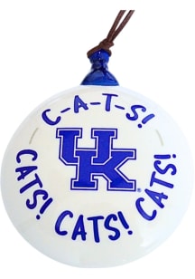 Kentucky Wildcats Logo Ceramic Puff Ornament - Blue