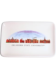 Oklahoma State Cowboys Skyline Ceramic Trinket Serving Tray