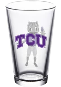 TCU Horned Frogs 16oz Mascot Pint Glass - Purple