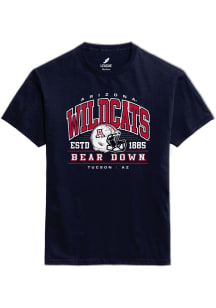 League Arizona Wildcats Navy Blue Football Short Sleeve T Shirt