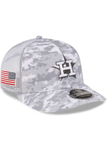New Era Houston Astros Digi Camo LP Stretch 9FIFTY Trucker Adjustable Hat - White