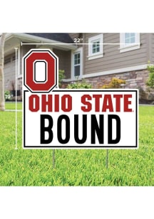 Ohio State Buckeyes School Bound Yard Sign - White