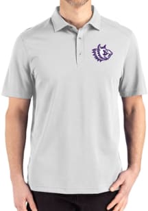 Cutter and Buck TCU Horned Frogs Grey Vault Advantage Refresh Pique Big and Tall Polo