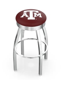 Texas A&M Aggies 3 Ring Chrome Seat Pub Stool - Silver