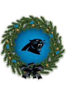 Carolina Panthers Wreath Sport Shape Pennant - Black