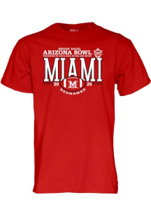 Blue 84 Miami RedHawks Red 2025 Arizona Bowl Short Sleeve T Shirt