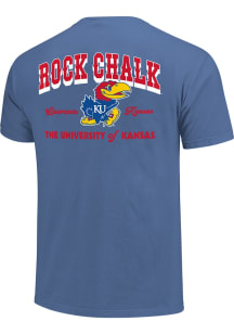 Kansas Jayhawks Royal Blue Drawn Jayhawk Short Sleeve T Shirt
