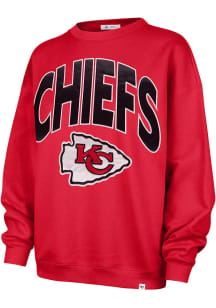 47 Kansas City Chiefs Womens Red Extra Innings Crew Sweatshirt