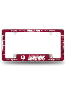 Indiana Hoosiers 2025 College Football Champions All Over Chrome License Plate Frame - Silver