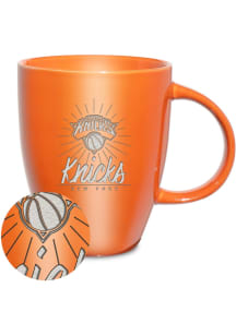 New York Knicks Sunburst Ceramic Lustre Ceramic Mug - Blue