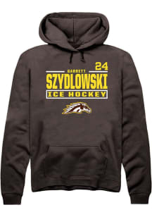 Garrett Szydlowski Western Michigan Broncos Mens Brown NIL Stacked Box Player Hood