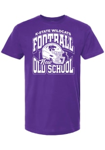 Summit Sportswear K-State Wildcats Purple Football Stripe The Stadium Short Sleeve Fashion T Shirt