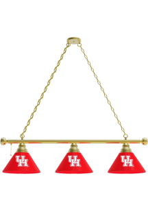 Houston Cougars 3 Shade Gold Billiard Lamp