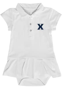 Xavier Musketeers Baby Girls White Caroline Short Sleeve Dress