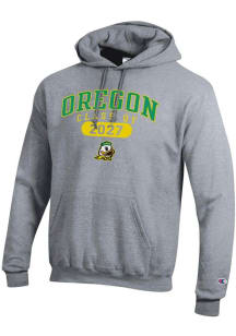 Champion Oregon Ducks Mens Grey Class of 2027 Powerblend Long Sleeve Hoodie
