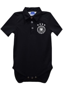 Vive La Fete Germany National Team Baby Black Bessie Short Sleeve One Piece Polo