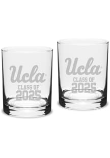 UCLA Bruins Class of 2025 Set of 2 Rock Glass - White