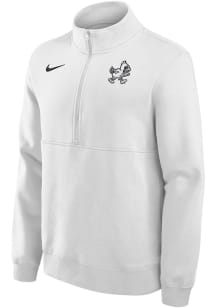 Nike Iowa State Cyclones Mens White Angry Cy Long Sleeve Qtr Zip Pullover