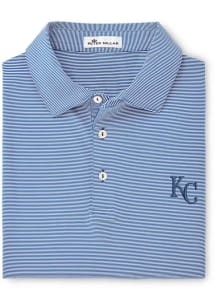 Peter Millar Kansas City Royals Mens Blue Jubilee Short Sleeve Fashion Polo
