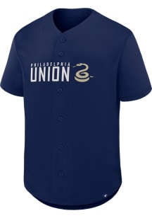 Philadelphia Union Mens Navy Blue Team First Baseball Jersey
