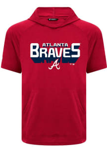 Levelwear Atlanta Braves Red Phase Retro 3D Short Sleeve Hoods